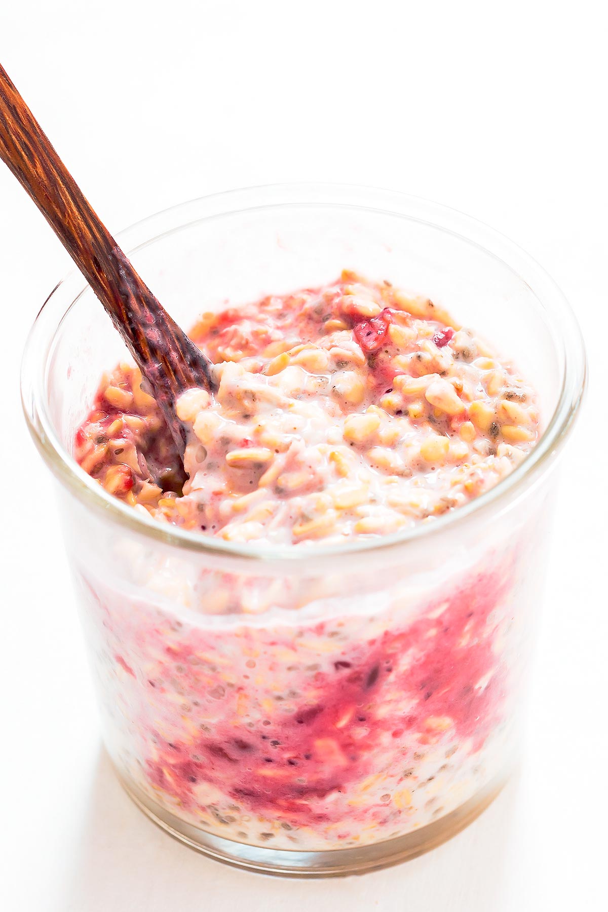 Leftover Cranberry Sauce Overnight Oats