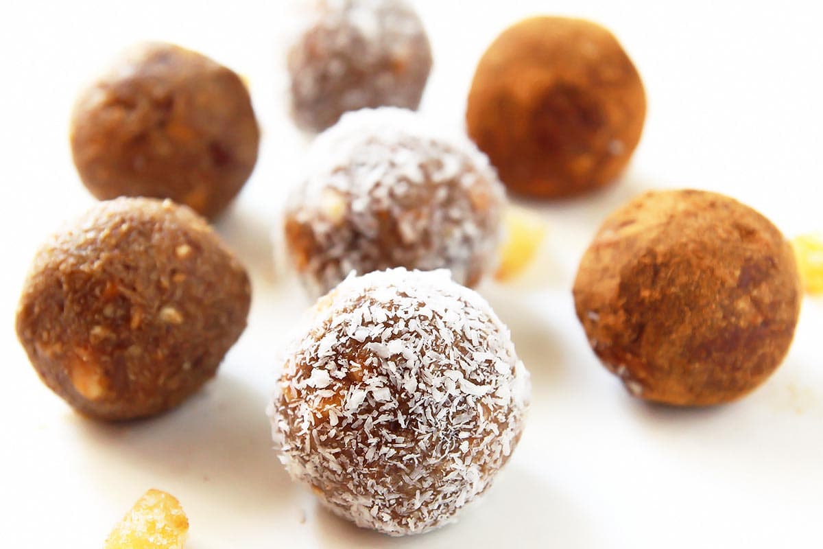 Gingerbread Energy Balls with Coconut