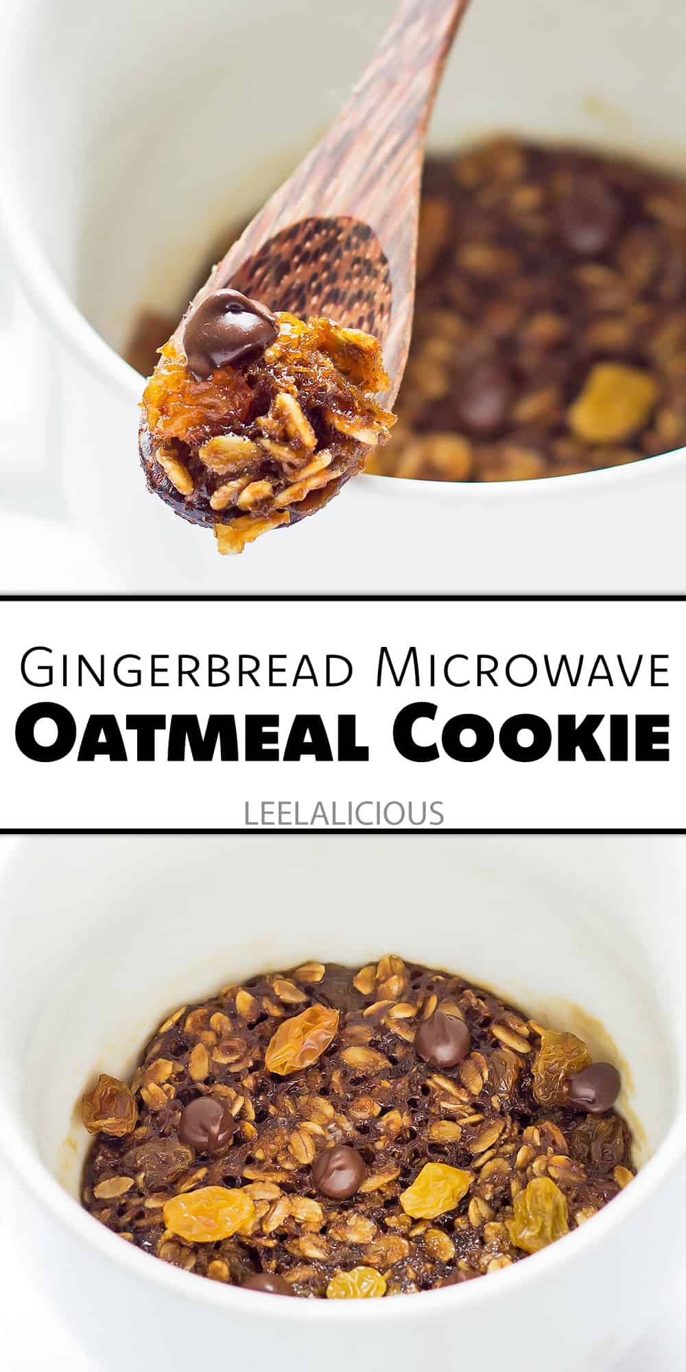 Gingerbread Microwave Oatmeal Cookie
