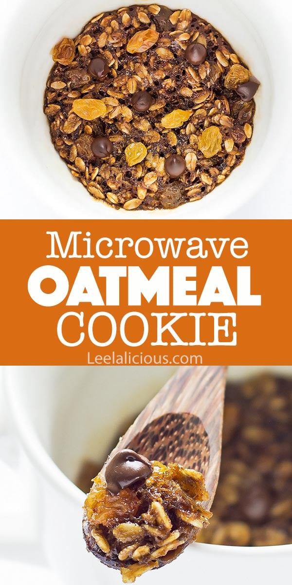 Gingerbread Microwave Oatmeal Cookie » LeelaLicious