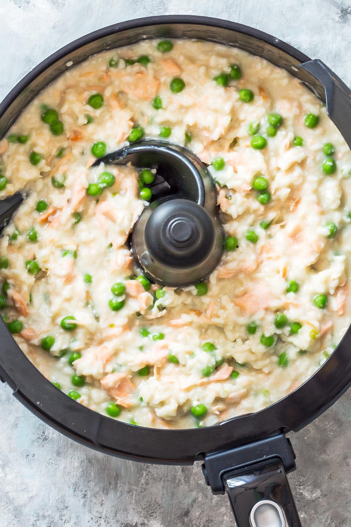Actifry Risotto with Salmon and Peas