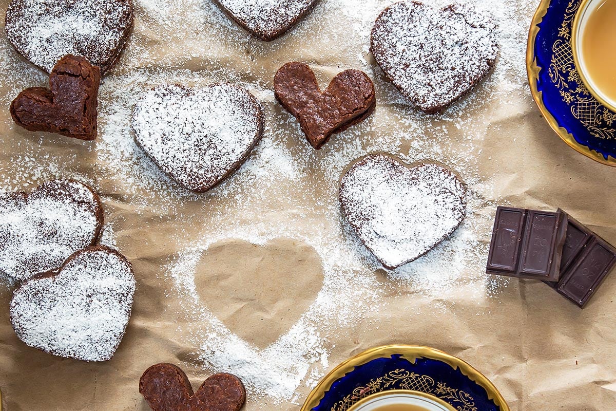 Heart Shaped Healthy Brownies