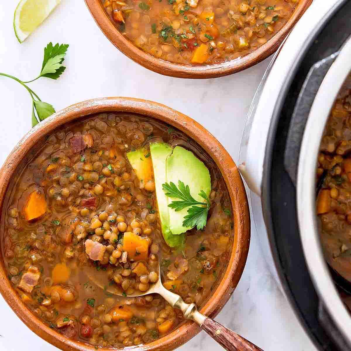 Instant Pot Lentil Soup {Quick and Easy Prep!} 