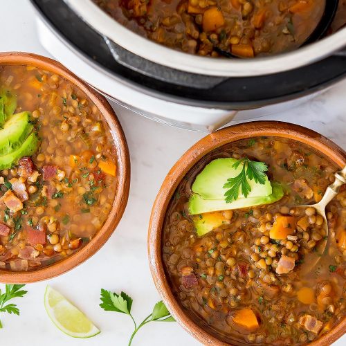 Instant Pot Lentil Soup - Mexican-Style » LeelaLicious