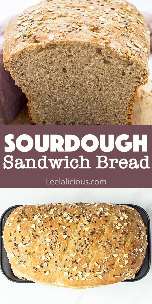 Sourdough Sandwich Bread - with yeast, part whole wheat
