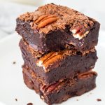 Stack of brownie squares