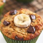 Coconut Flour Banana Muffin with chocolate chips