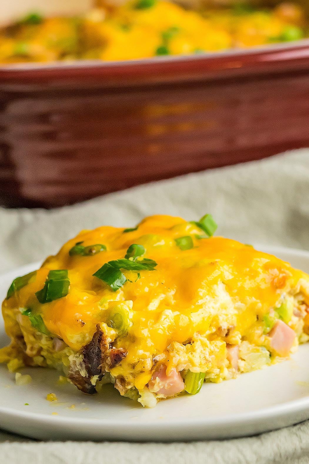 Easy Hash Brown Casserole Portion on a small plate