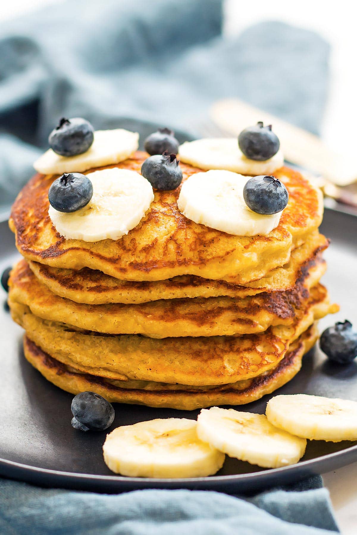Sourdough Pancake stack on plate