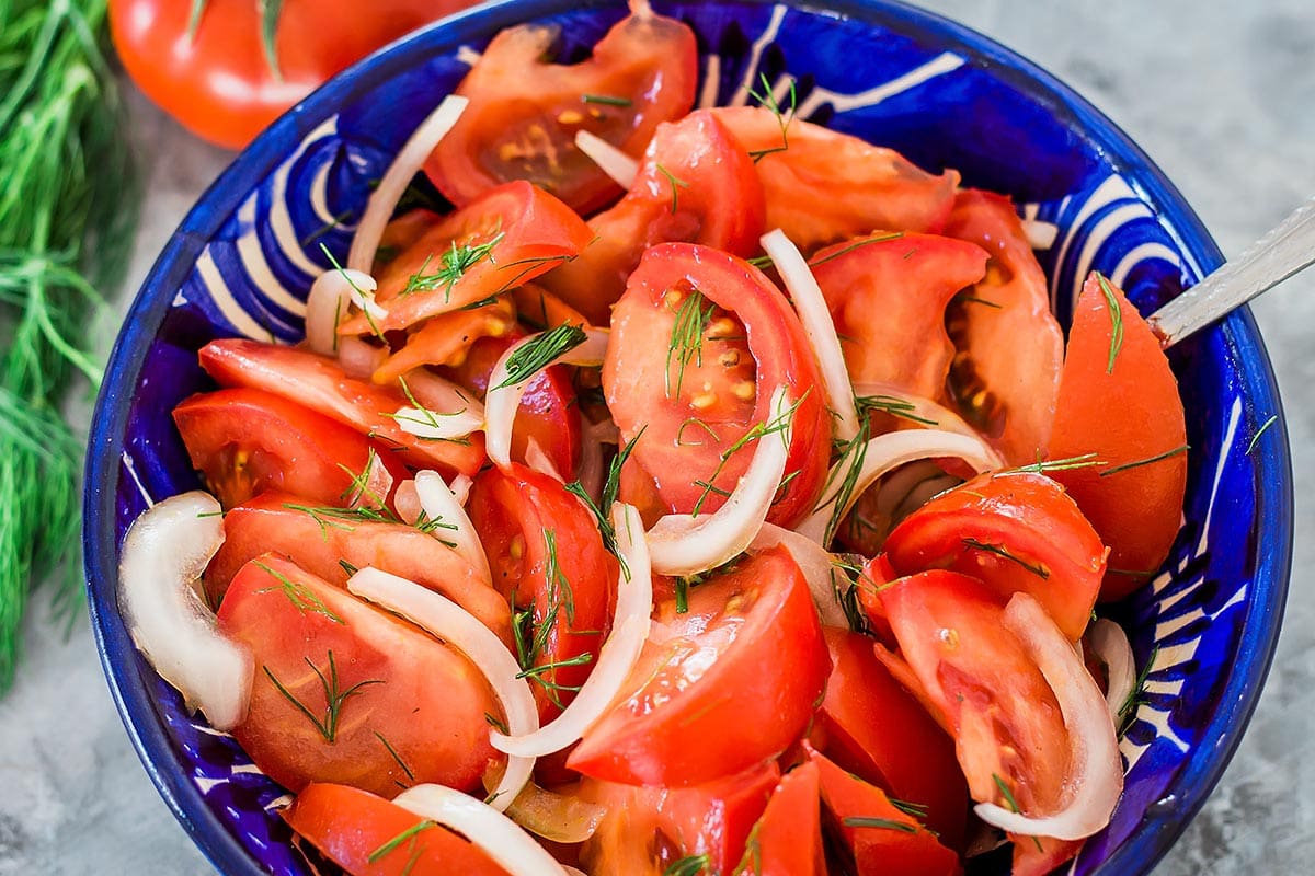 Shakarob Uzbek Tomato Salad for Plov