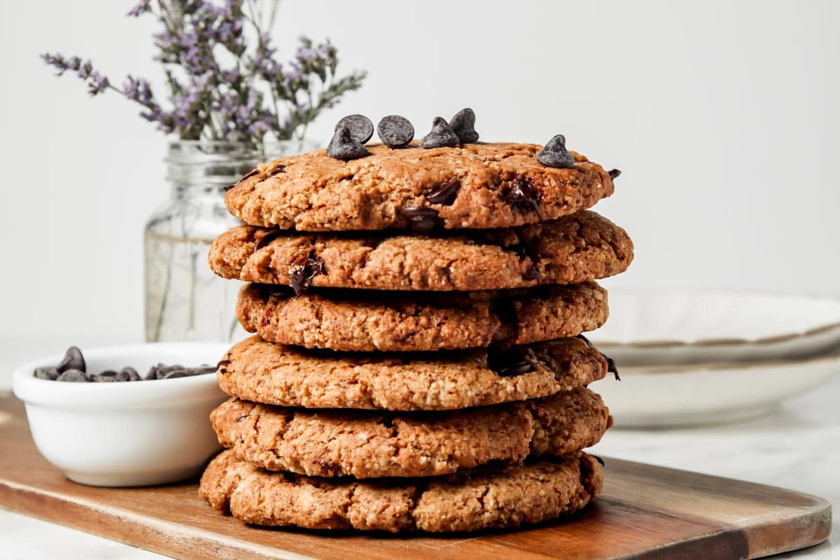 Stack of Almond Flour Cookie Recipe