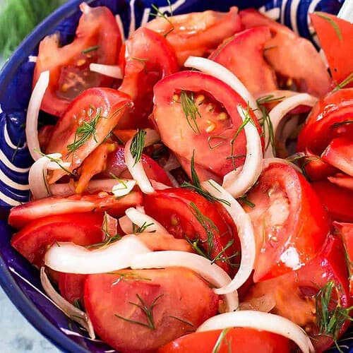 Tomato and Onion Salad - Shakarob