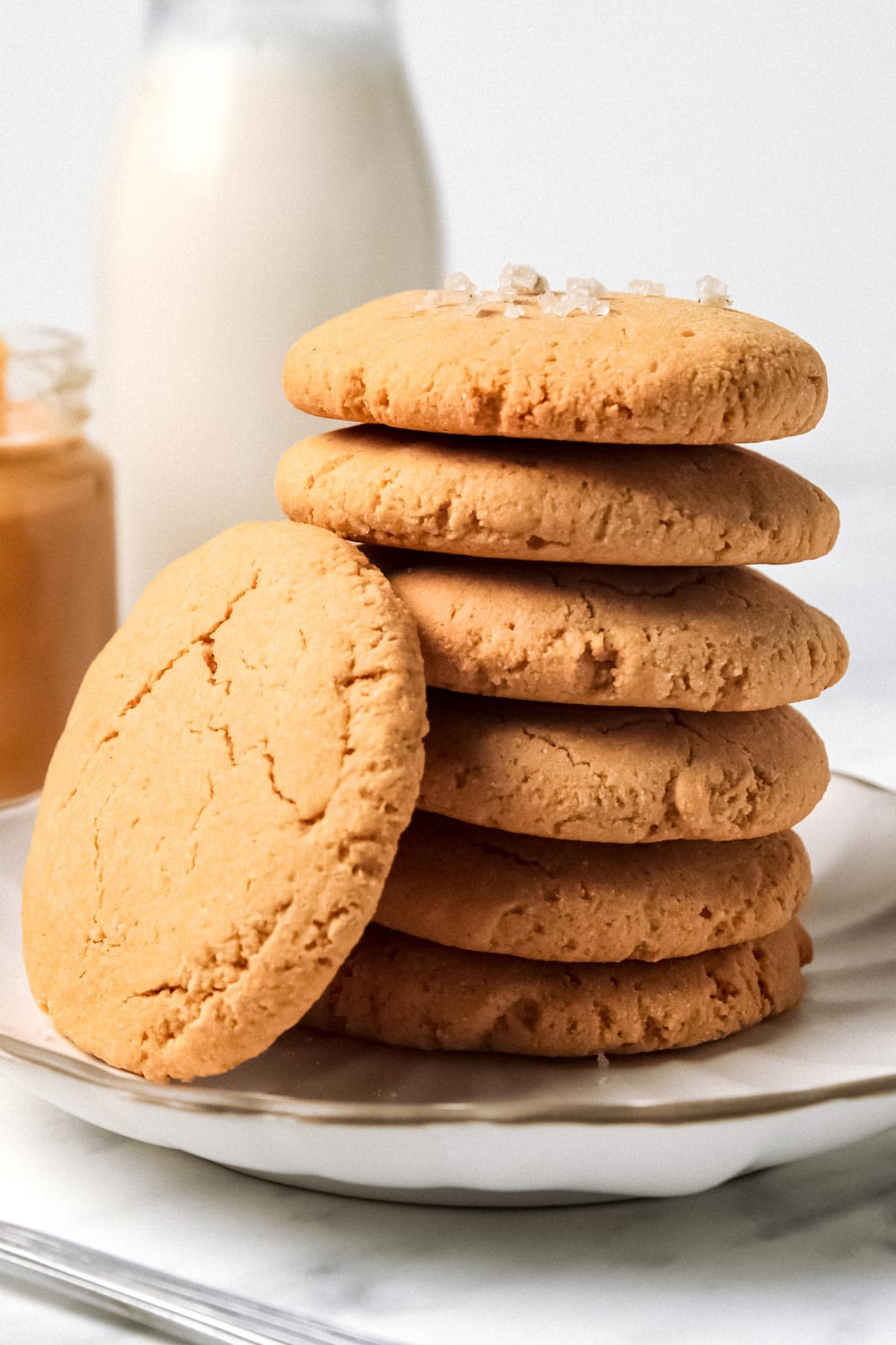 Stack of Peanut Butter Cookies with Coconut Flour