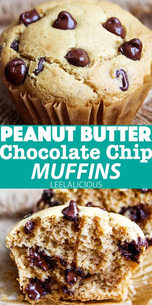 Peanut Butter Chocolate Chip Muffins » LeelaLicious