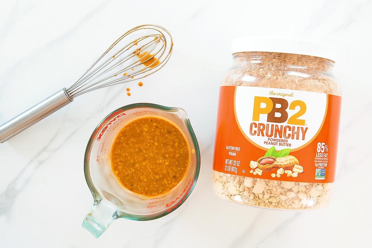 Crunchy PB2 Peanut Butter Salad Dressing