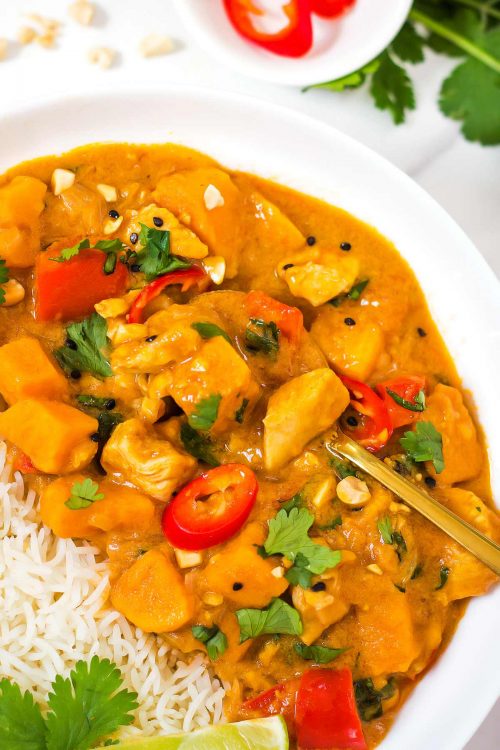 Thai Peanut Curry Recipe » LeelaLicious