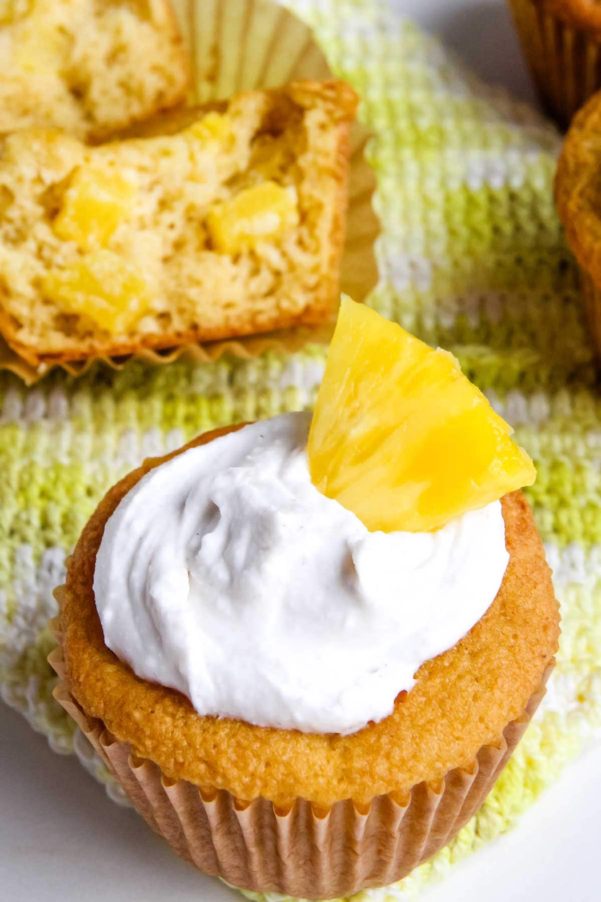 Gluten Free Pineapple muffins made with coconut flour