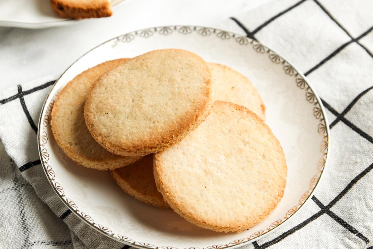 Coconut Flour Sugar Cookies on saucer