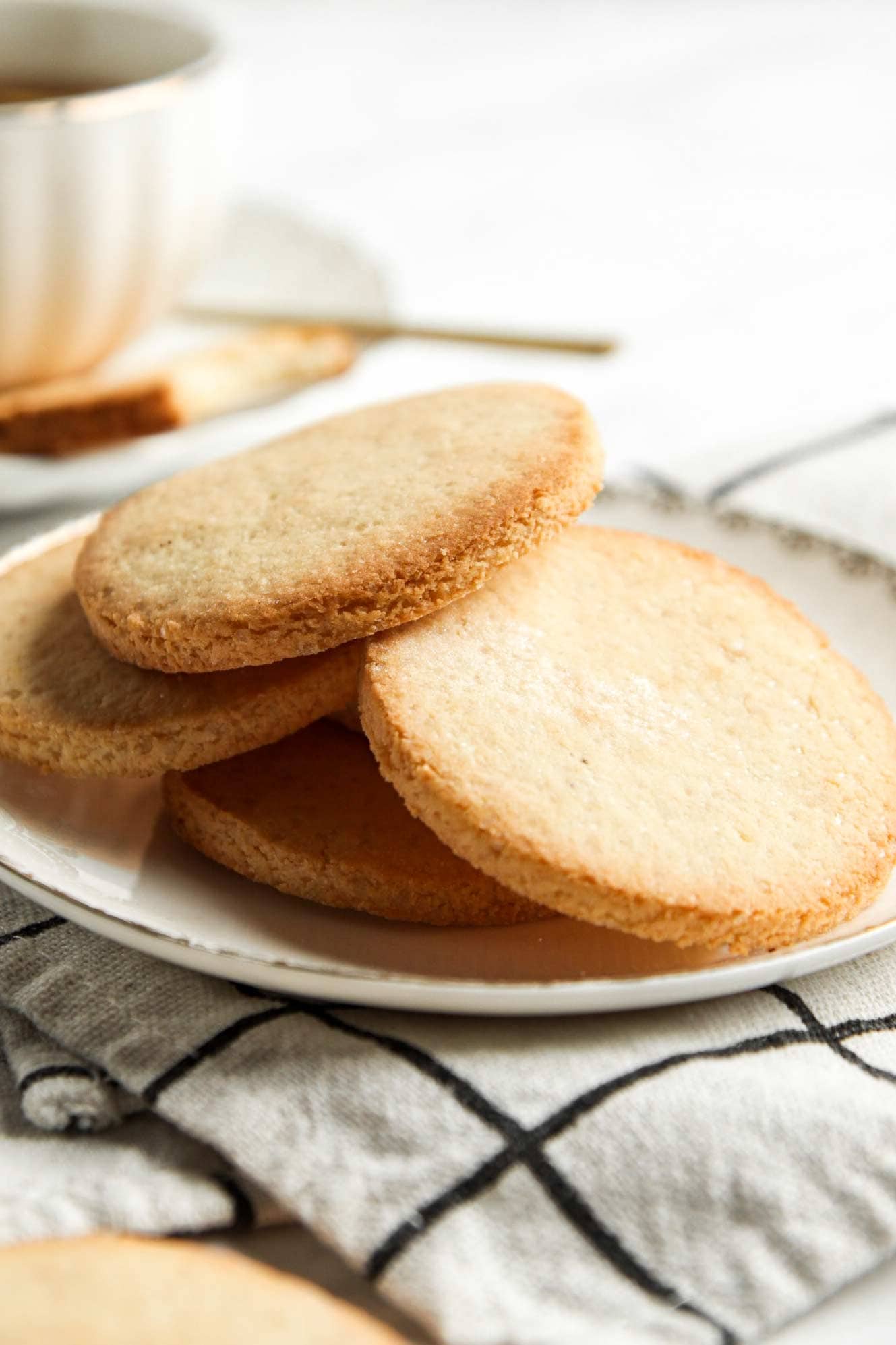 Gluten Free Sugar Cookies on small white plate