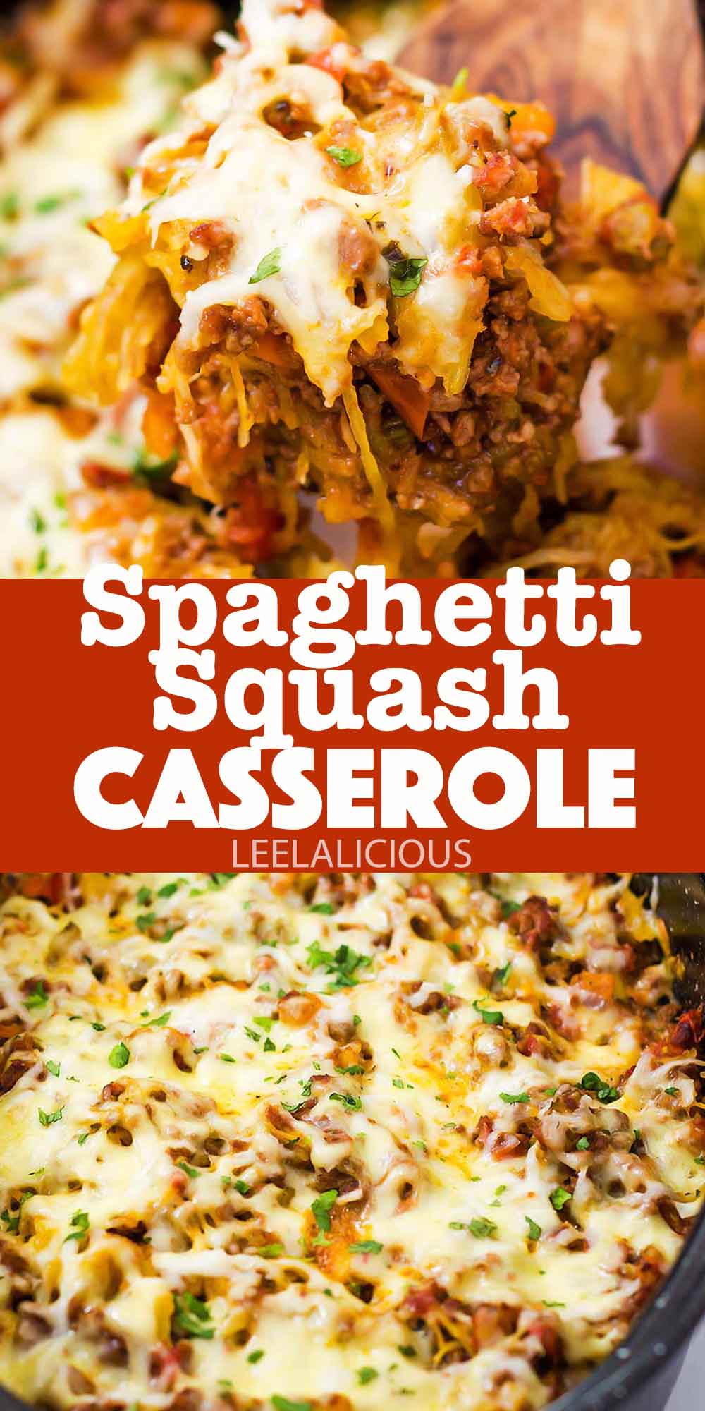 Spaghetti Squash Casserole - keto, gluten free » LeelaLicious