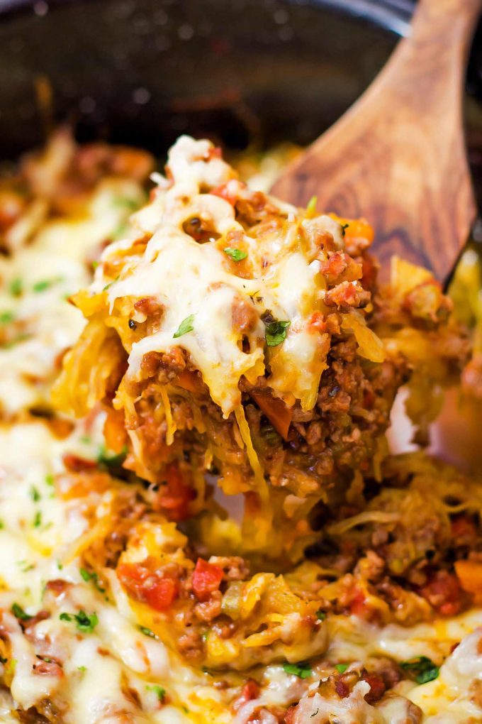 Spaghetti Squash Casserole - keto, gluten free » LeelaLicious