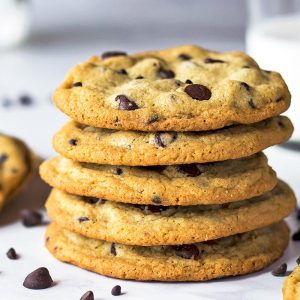 Stack of 5 best ever chocolate chip cookies