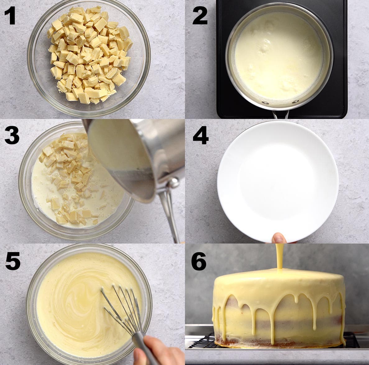 step by step guide how to make white chocolate ganache