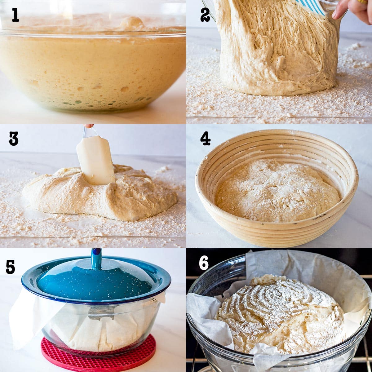 How to make a sourdough bread in 6 steps
