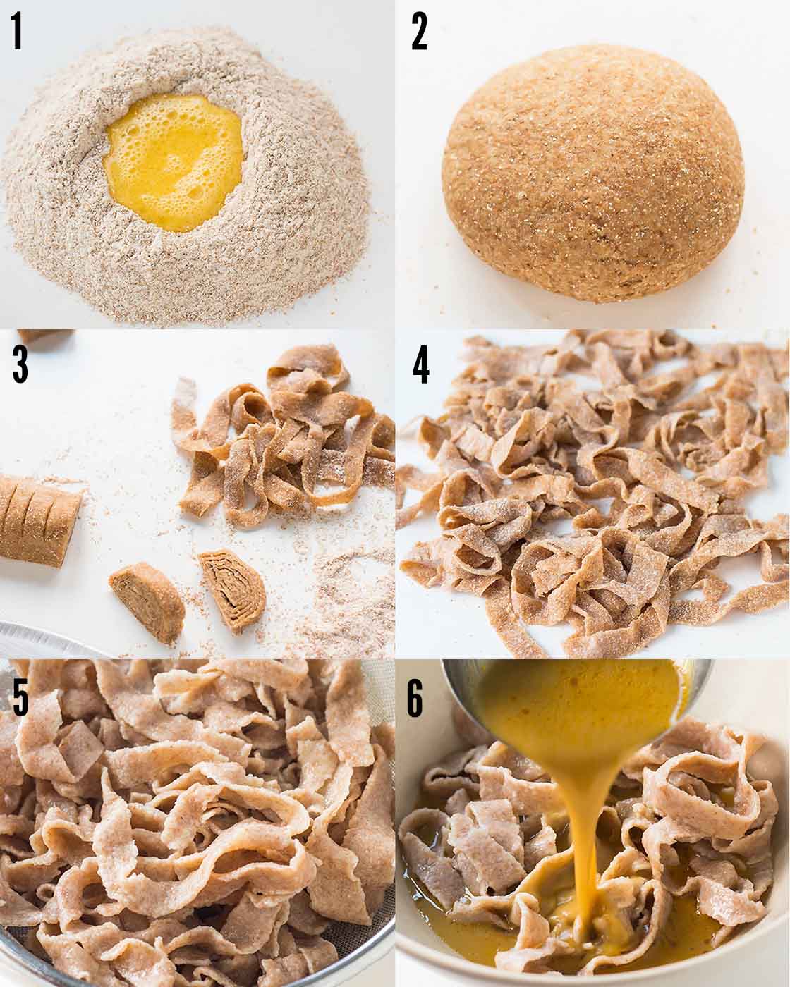 How to make whole wheat egg noodles in 6 steps
