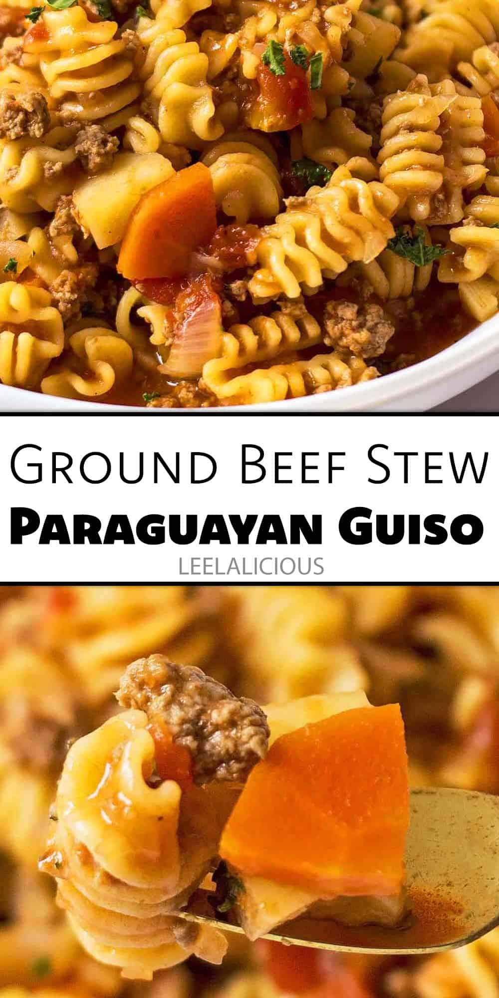 Ground Beef Stew with Pasta - Paraguayan Guiso