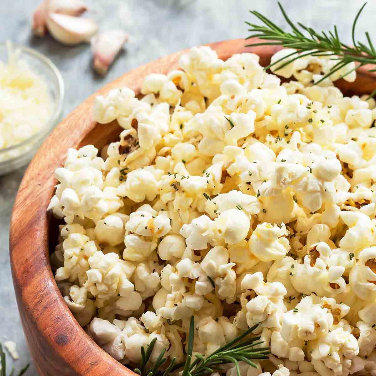 Garlic Parmesan Rosemary Popcorn