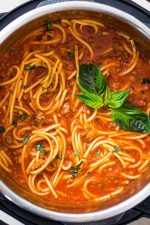 Instant Pot Spaghetti & Meat Sauce » LeelaLicious