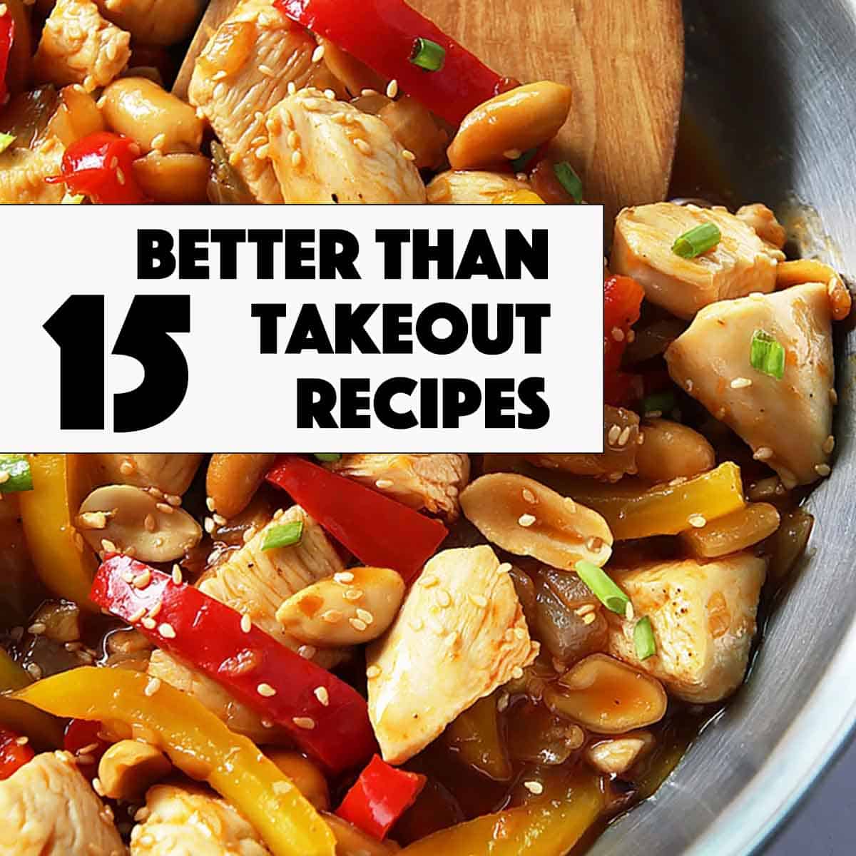 better than takeout kung pao chicken with title text overlay