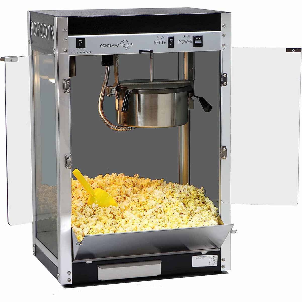 Paragon Contempo Pop 8 Ounce Popcorn Machine for Professional Concessionaires Requiring Commercial Quality High Output Popcorn Equipment, Black and Chrome Review