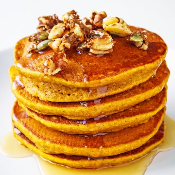healthy whole what pumpkin pancakes