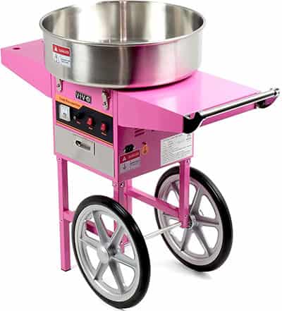 Pink VIVO Cotton Candy Machine With Cart