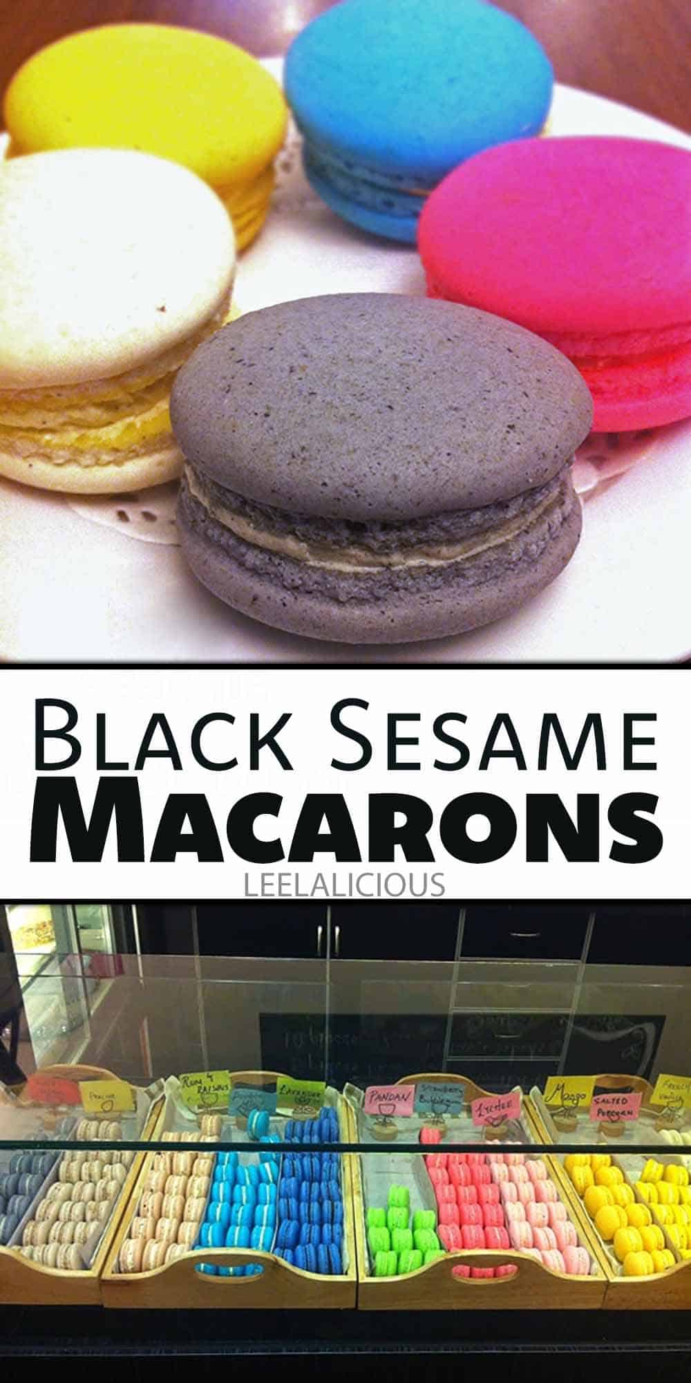 Black Sesame Macarons