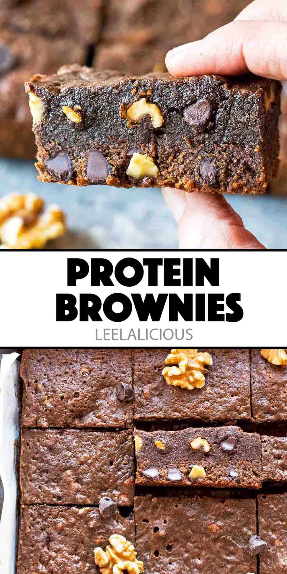 Chocolate protein brownies with nuts