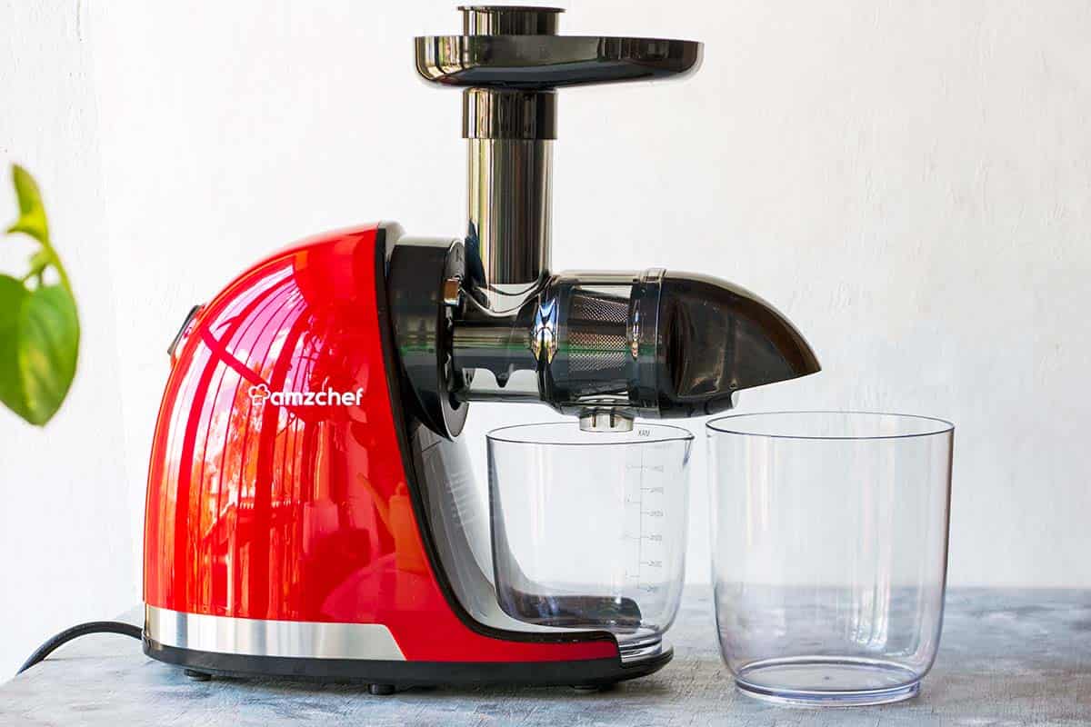 Amzchef red slow juicer