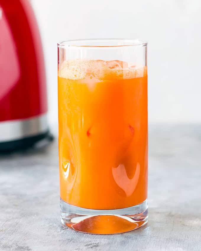 finished carrot juice