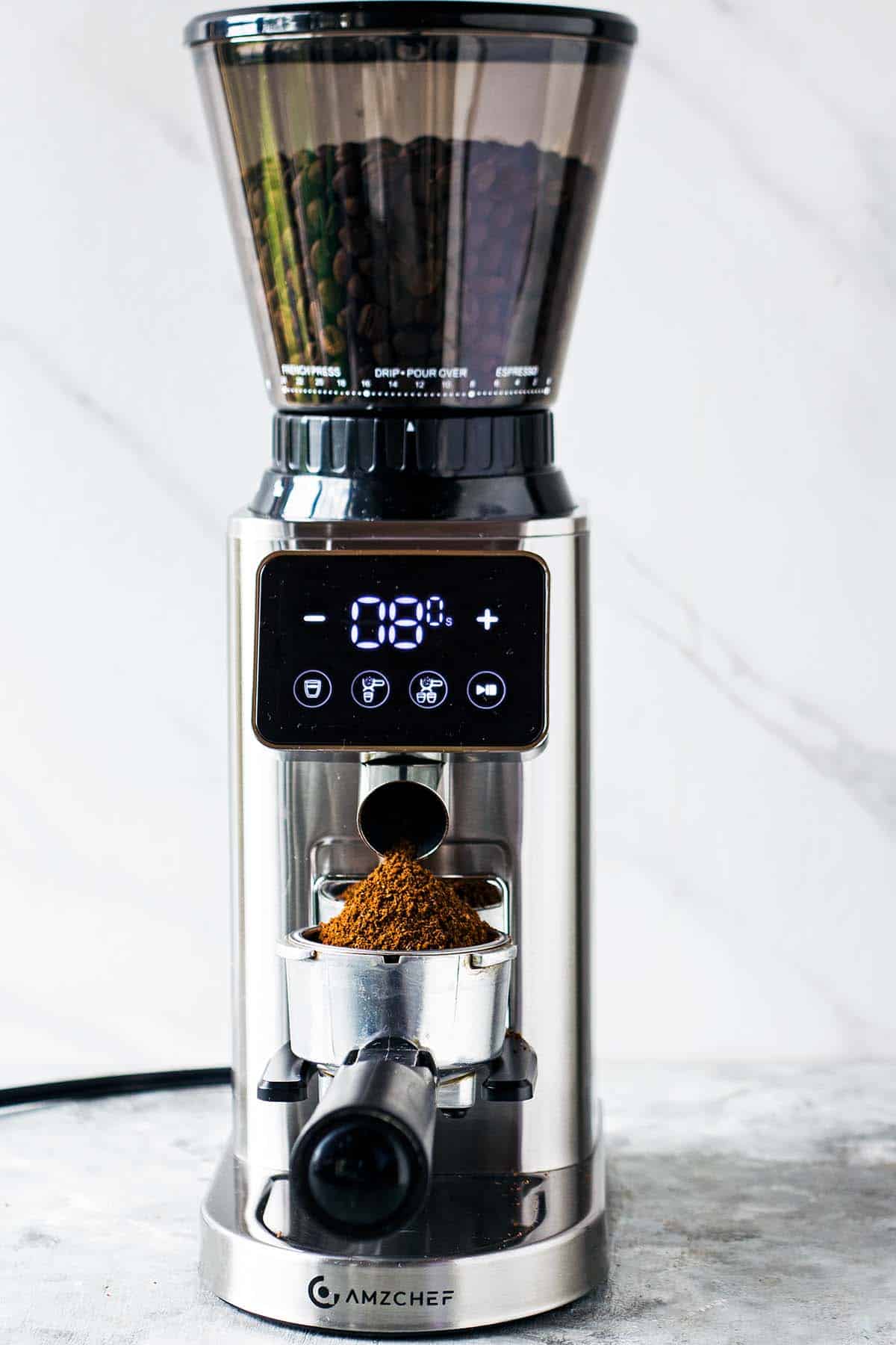 amzchef coffee grinder with portafilter for espresso machine