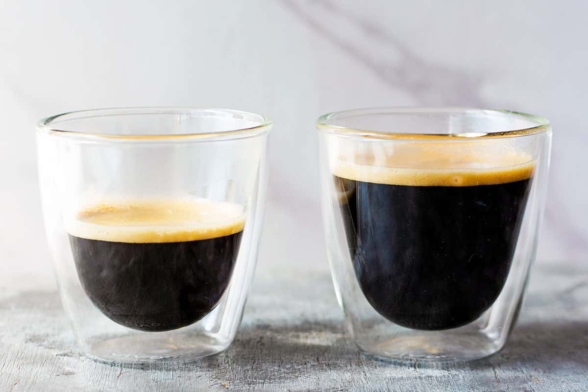 single and double shot espresso