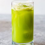 apple and cucumber juice in glass