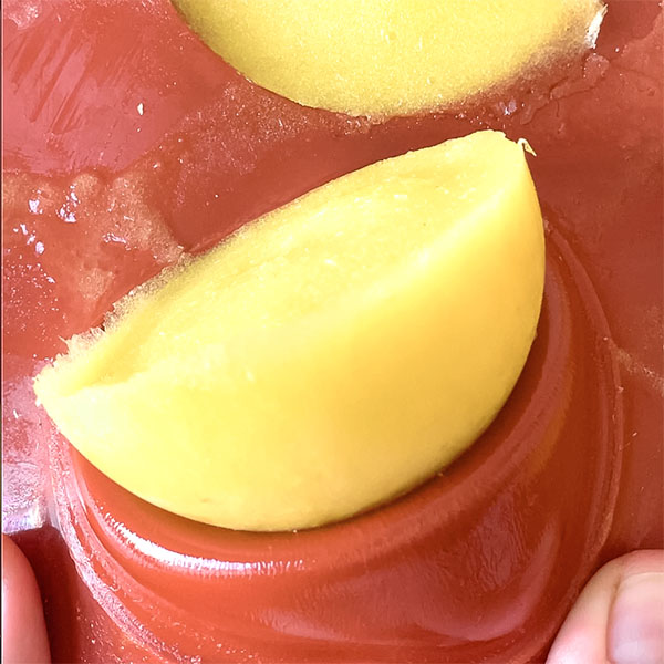 unmolding frozen pear sorbet